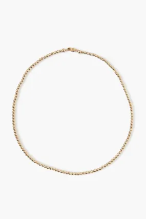 3Mm Gold Ball Necklace