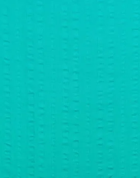 Aqua Ribbon Seersucker Cotton Fabric