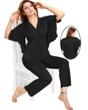 Black Nighty - FL-608 - Flourish 2 Piece Nightwear