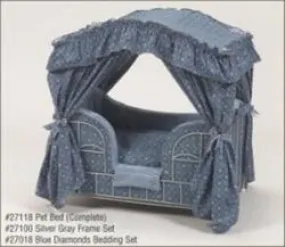 Blue Diamonds Canopy Pet Bed