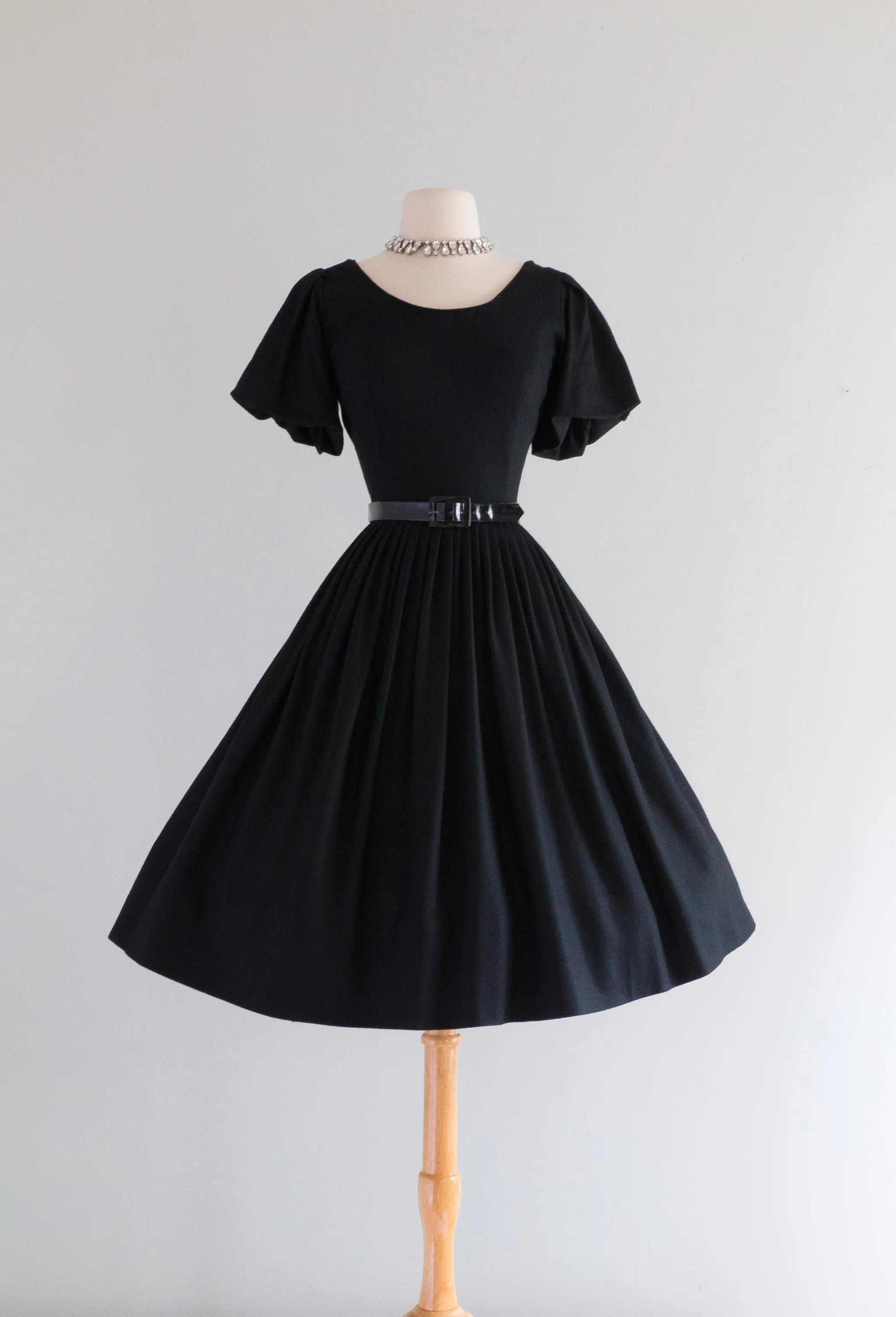 Classic 1950's LBD by Jonathon Logan With Pretty Sleeves / Medium