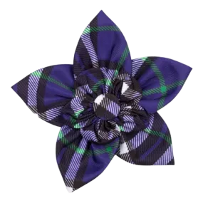 Collar Flower | Bias Plaid Purple