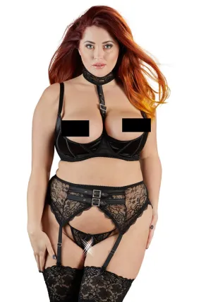 Cottelli Curves Black Lingerie Set (L, XL, 2XL)