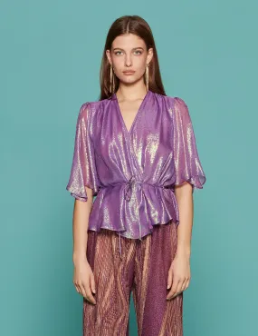 cross top iris chiffon silk cocktail