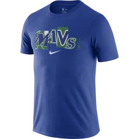 DALLAS MAVERICKS NIKE 21-22 CITY EDITION MAVS WORDMARK ROYAL TEE