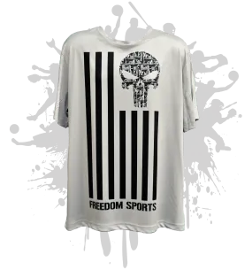 Freedom Punisher Flag Men's White Sub Dye Jersey