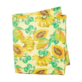 Fruit Salad Yellow Linen Tablecloth