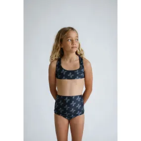 Girl's Bikini Separates in Black Breadfruit Bandana