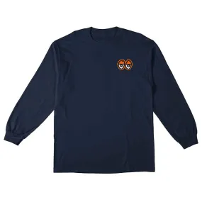 Krooked - Strait Eyes LS Tee (Navy/Orange)