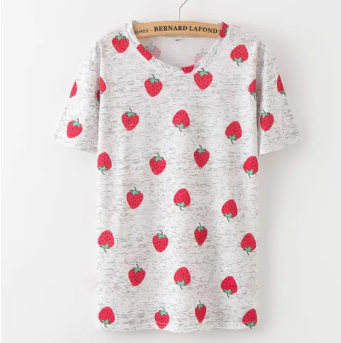 Printing  Fruit Cartoon Pattern T-shirt