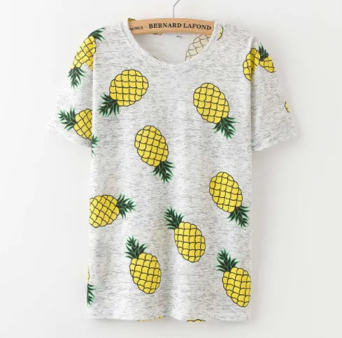 Printing  Fruit Cartoon Pattern T-shirt