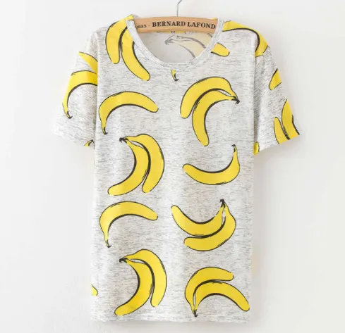 Printing  Fruit Cartoon Pattern T-shirt