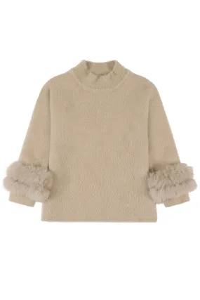 ‘Sara’ cashmere sweater - Beige