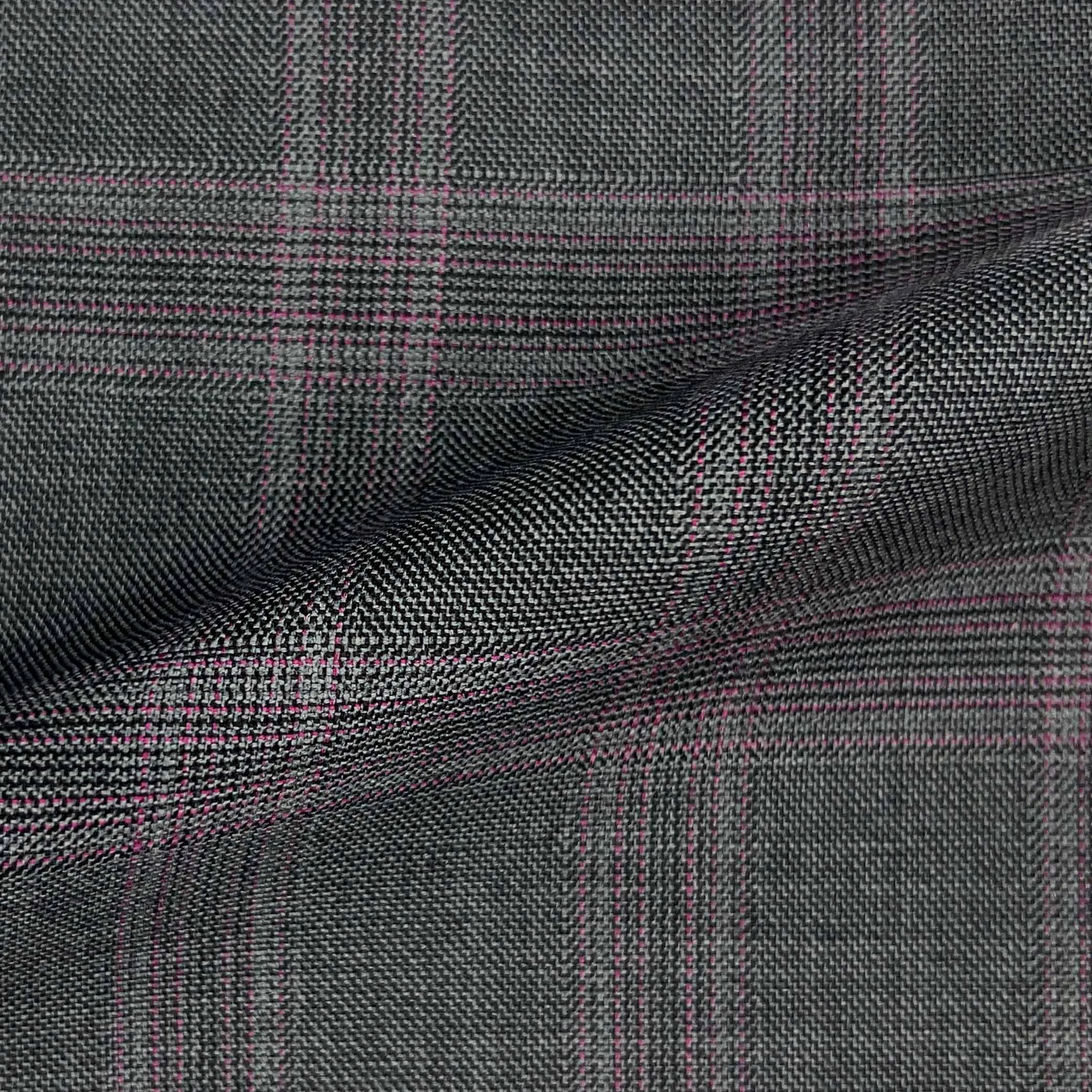 Steel Grey With Purple Plaid