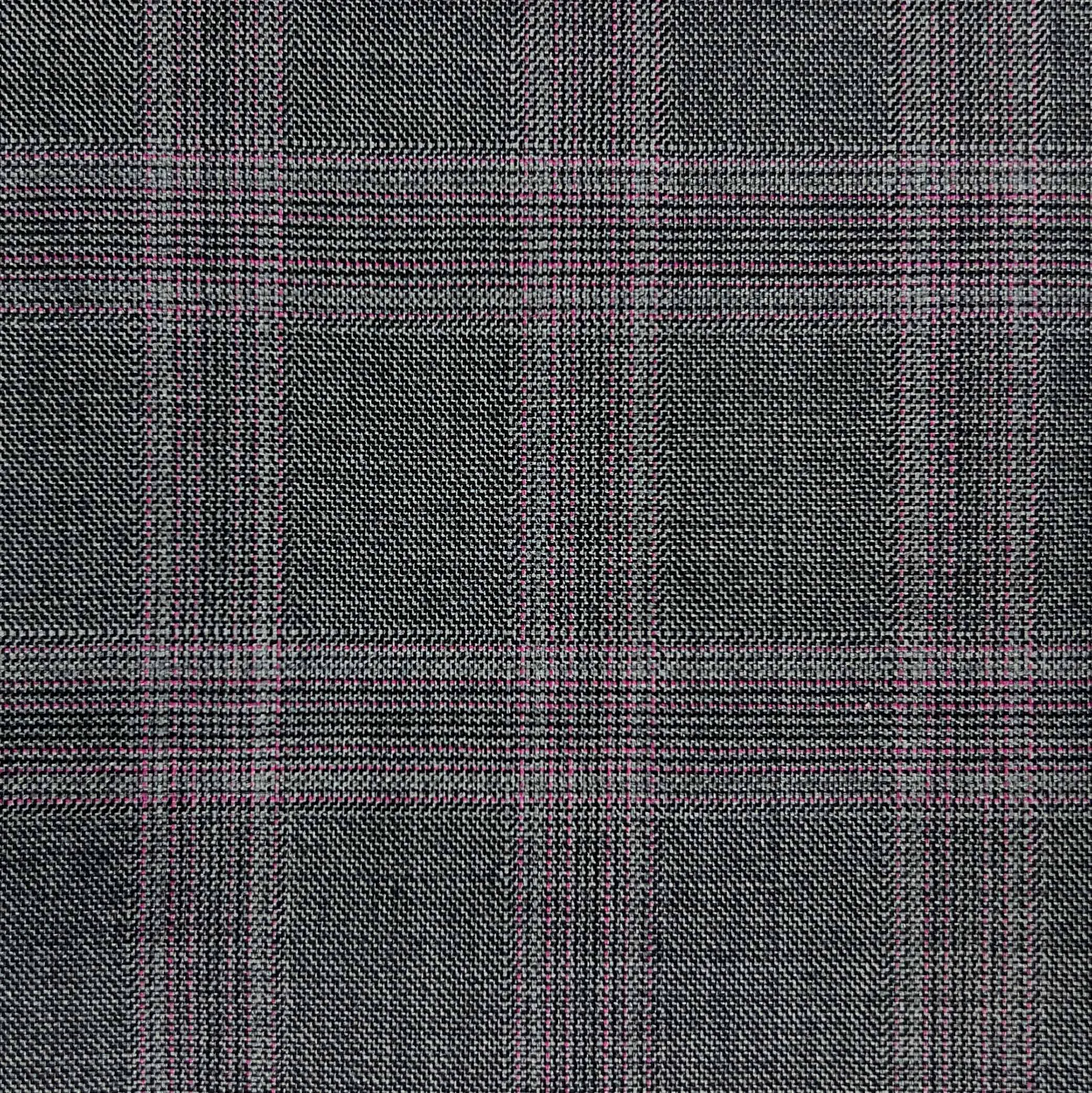 Steel Grey With Purple Plaid