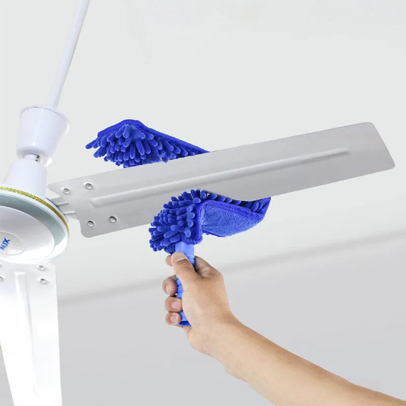 T-Shape Ceiling Fan Duster   Extendable Pole Absorb Dust Telescopic Rod Washable Microfiber Cleaner Cleaning Brush Tools